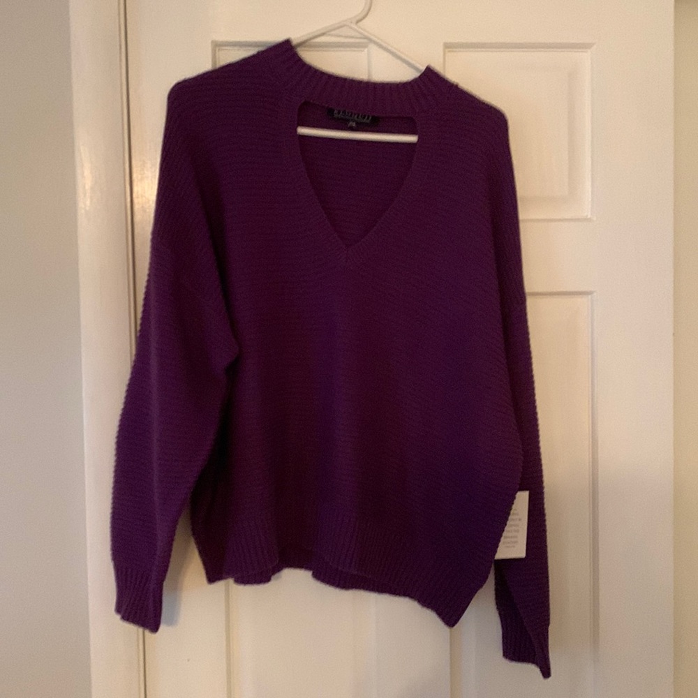 ELOQUII Purple Cut Out Sweater | Sz. 14/16